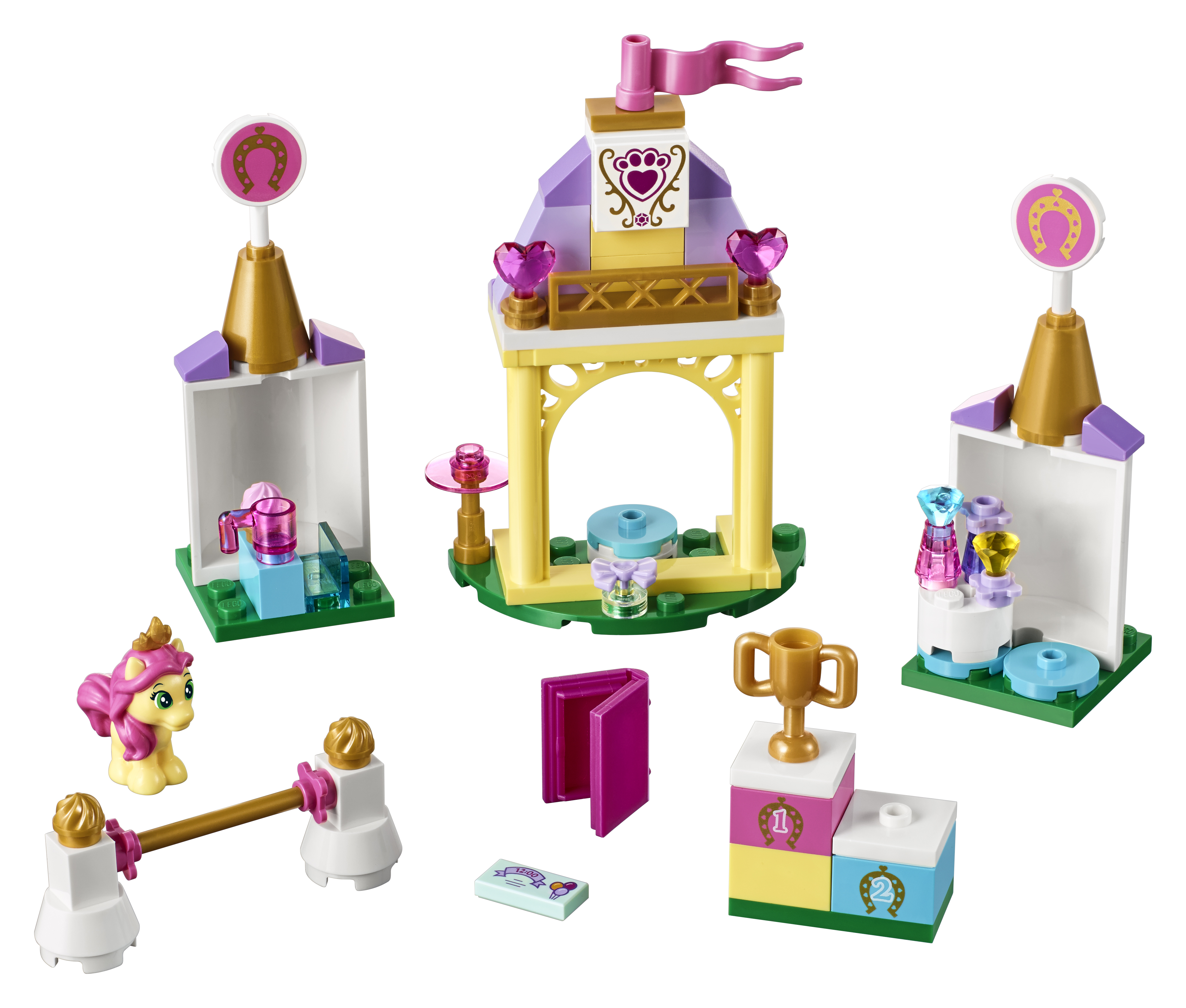Set Lego: Un pony, un palco e altri accessori.