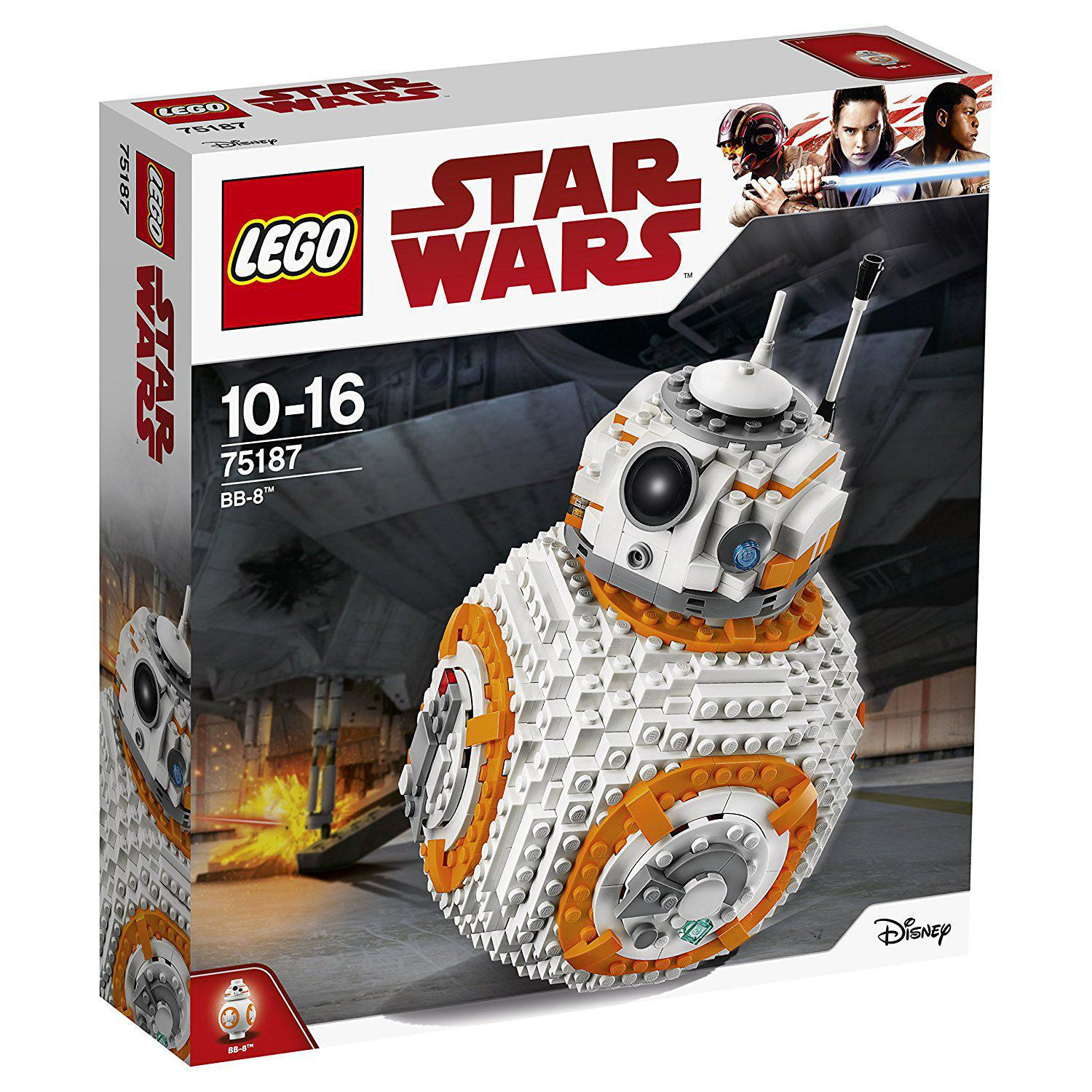 Scatola del set Lego Star Wars BB-8, con il droide e personaggi.
