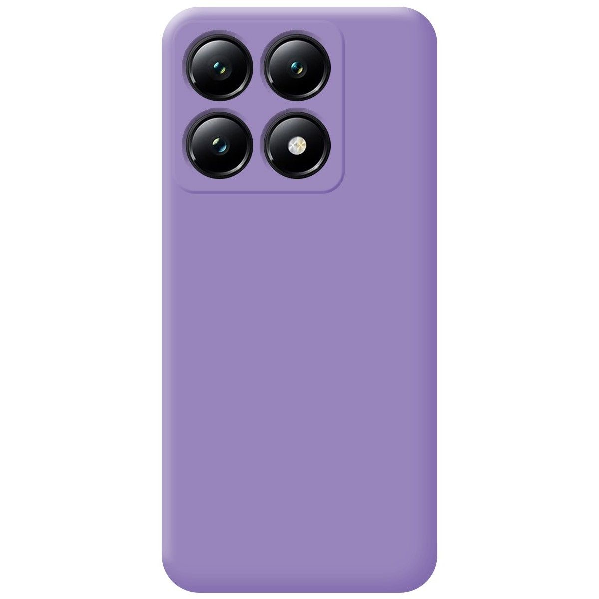 Custodia per telefono viola con lenti della fotocamera.