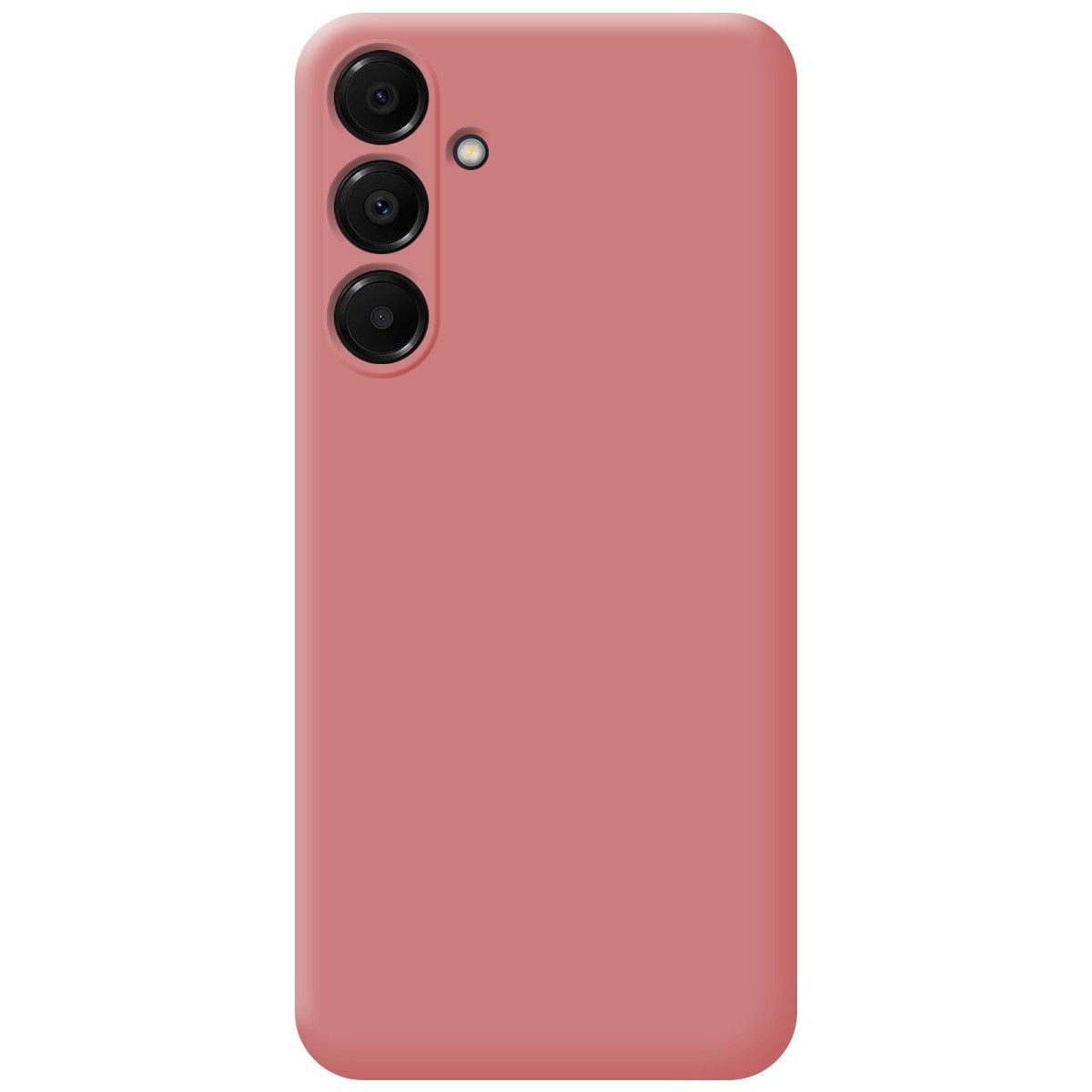 Custodia per telefono rosa con modulo fotocamera.