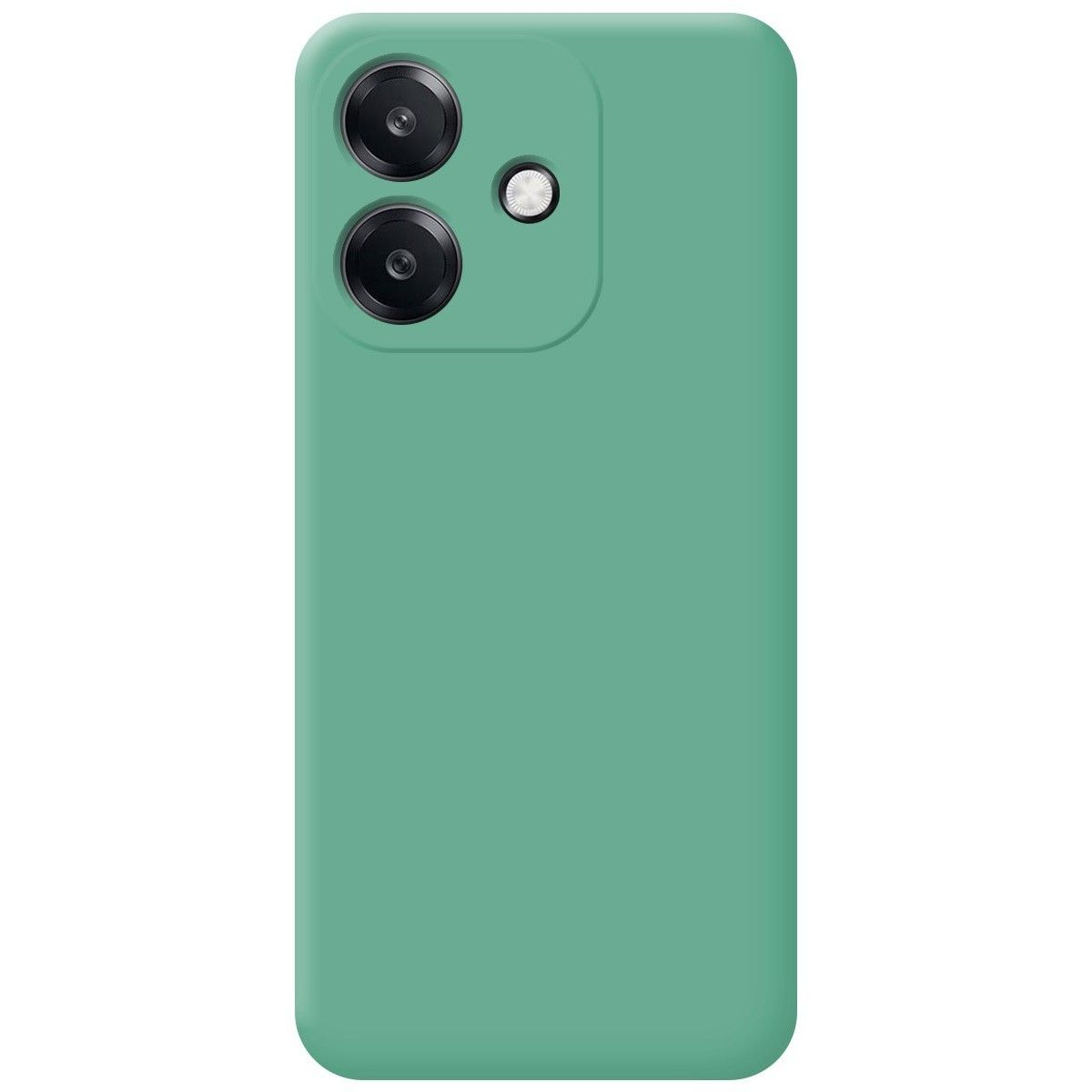Custodia per telefono verde con lenti della fotocamera.