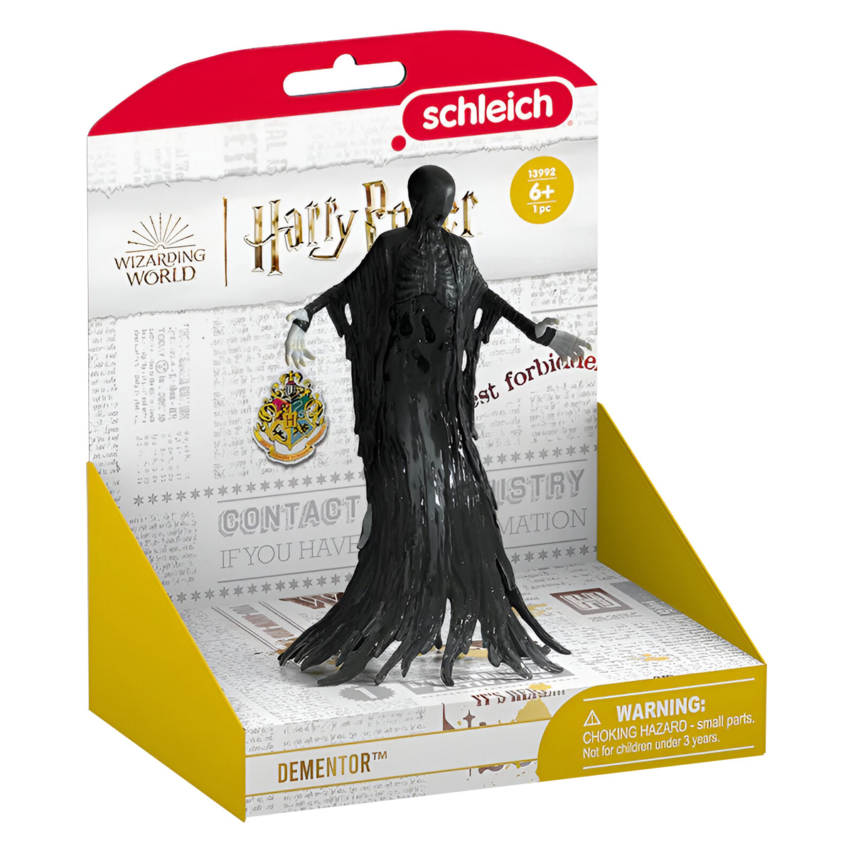 Una statuetta nera di Dissennatore da Harry Potter, in una scatola Schleich Harry Potter.