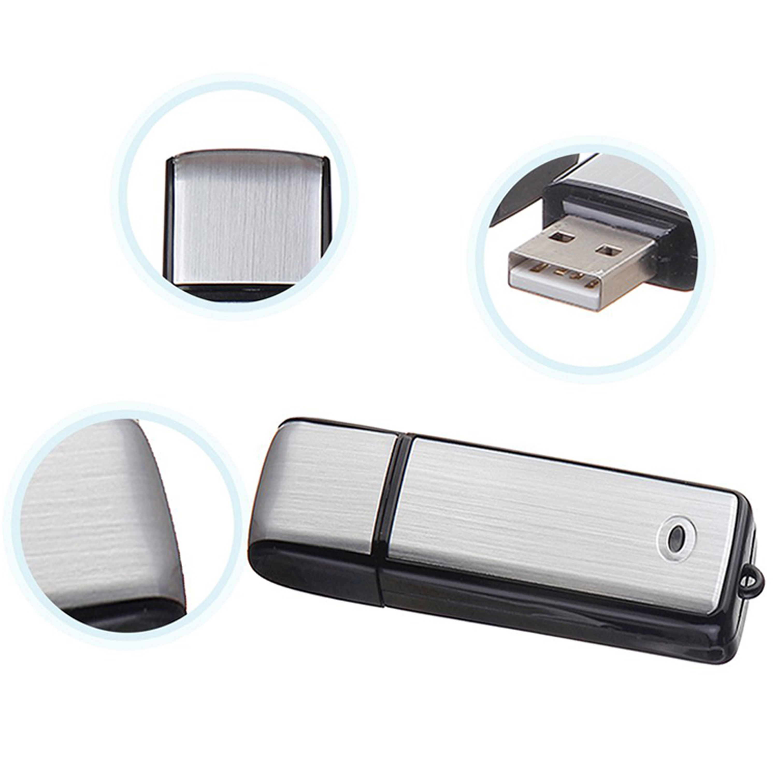 USB-Stick mit Nahaufnahmen seiner Details.
