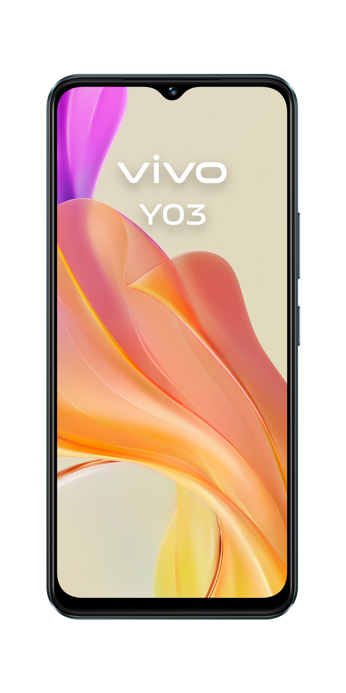 Smartfon z gradientem na ekranie i tekstem 'VIVO Y03'.