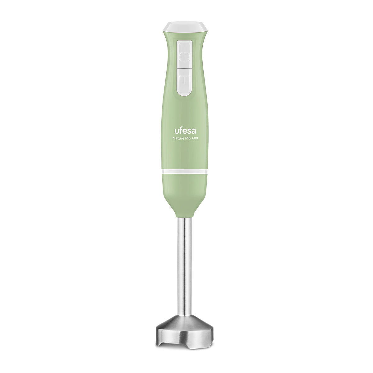 Batidora de mano Ufesa Nature Mix 600 verde y blanca.