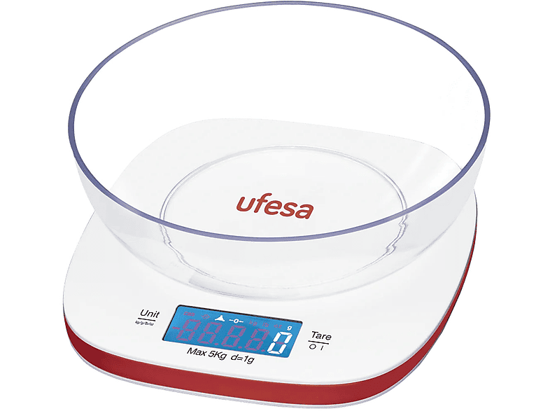 Balanza de cocina UFESA BC1450, kg, Blanco MediaMarkt