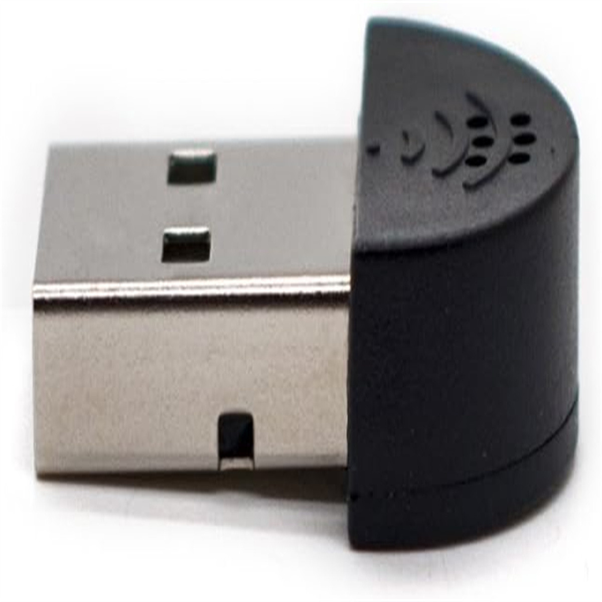 Ein USB Bluetooth Adapter, schwarzer Kunststoff, silberner Stecker.