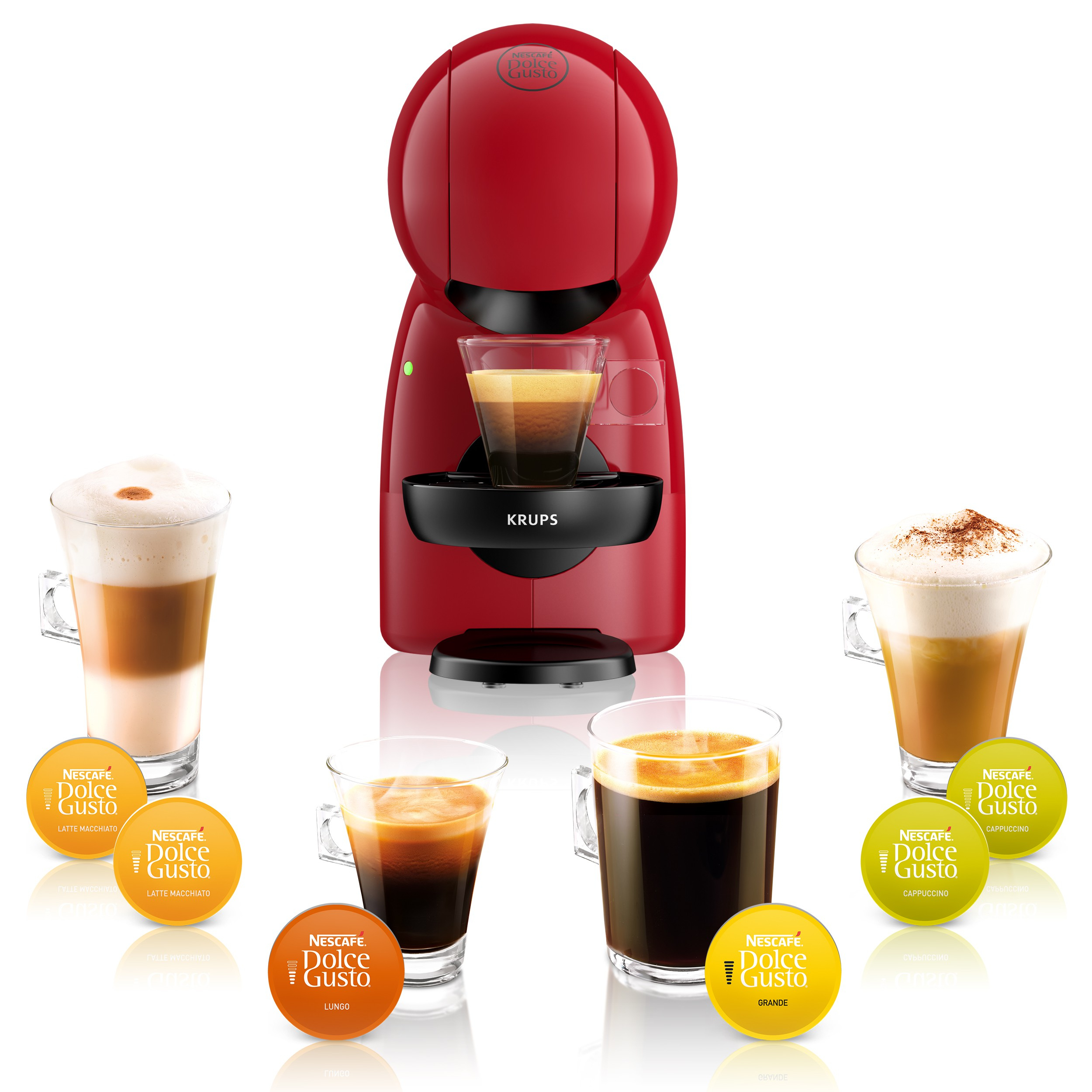 KRUPS KP 1 A 05.19 PICCOLO XS ROT Kapselmaschine Rot/Schwarz