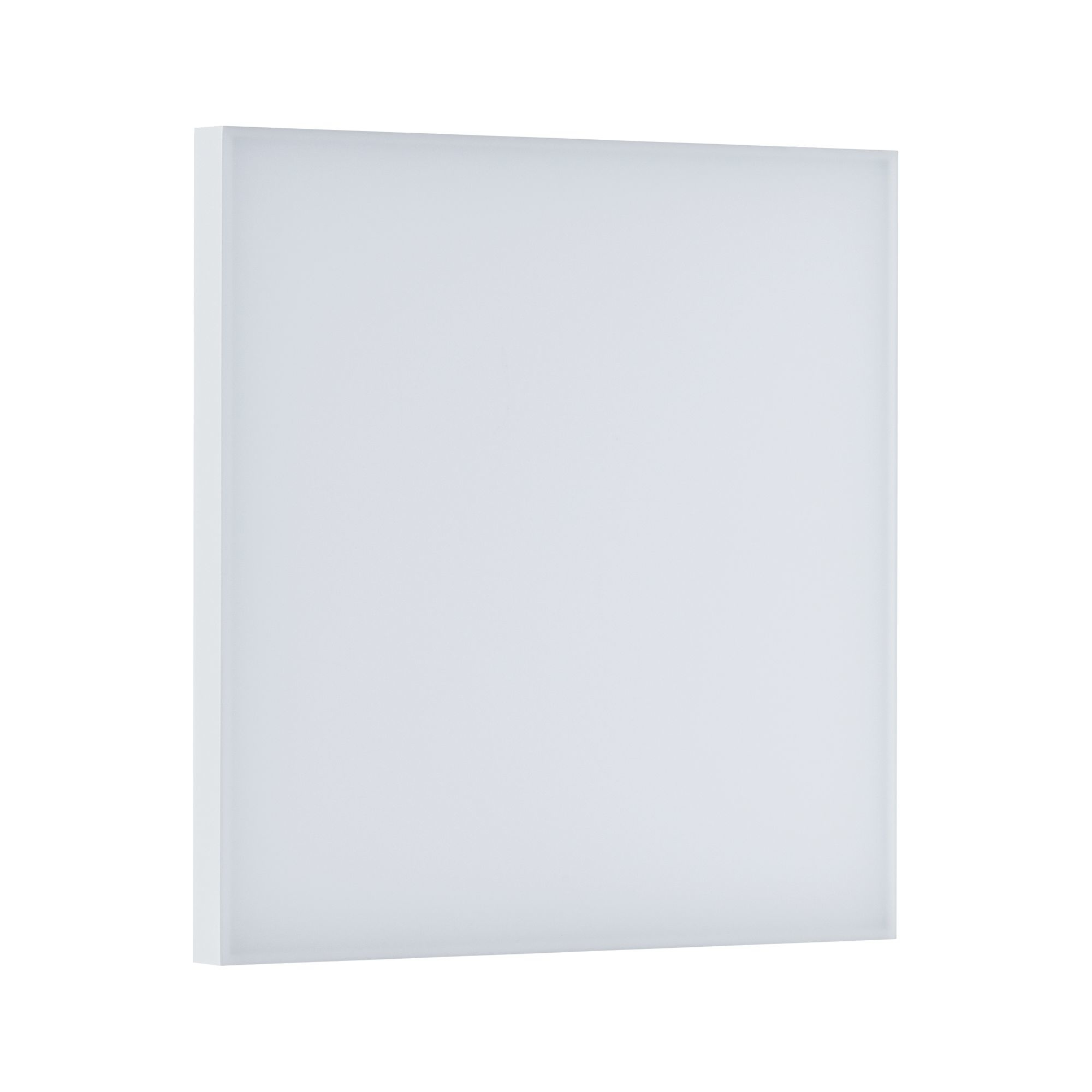 Prostokątny biały panel LED, z cienką białą ramką.