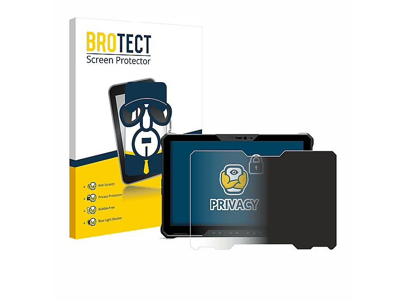 Brun Schutzfole für Dell Lattude 7212 Rugged Extreme, (2 Folen), praktsch unschtbar