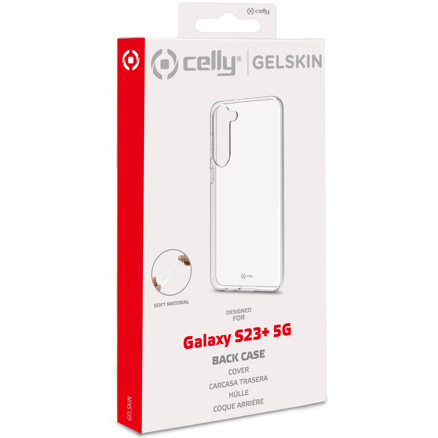 CELLY Protettiva GELSKIN1034 Custodia per Samsung Galaxy S23+ 5G, Trasparente