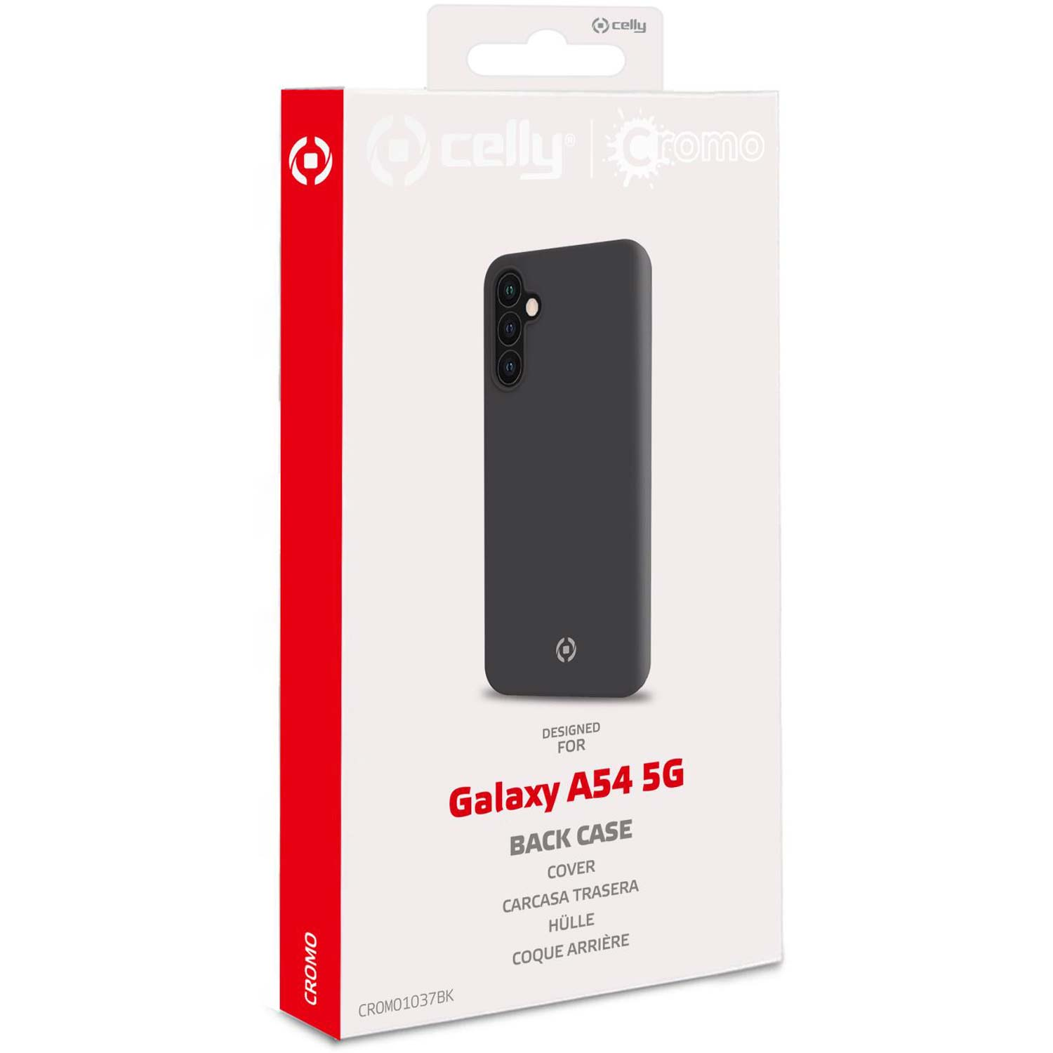 CELLY Protettiva CROMO1037BK Custodia per Samsung Galaxy A54 5G, Nero