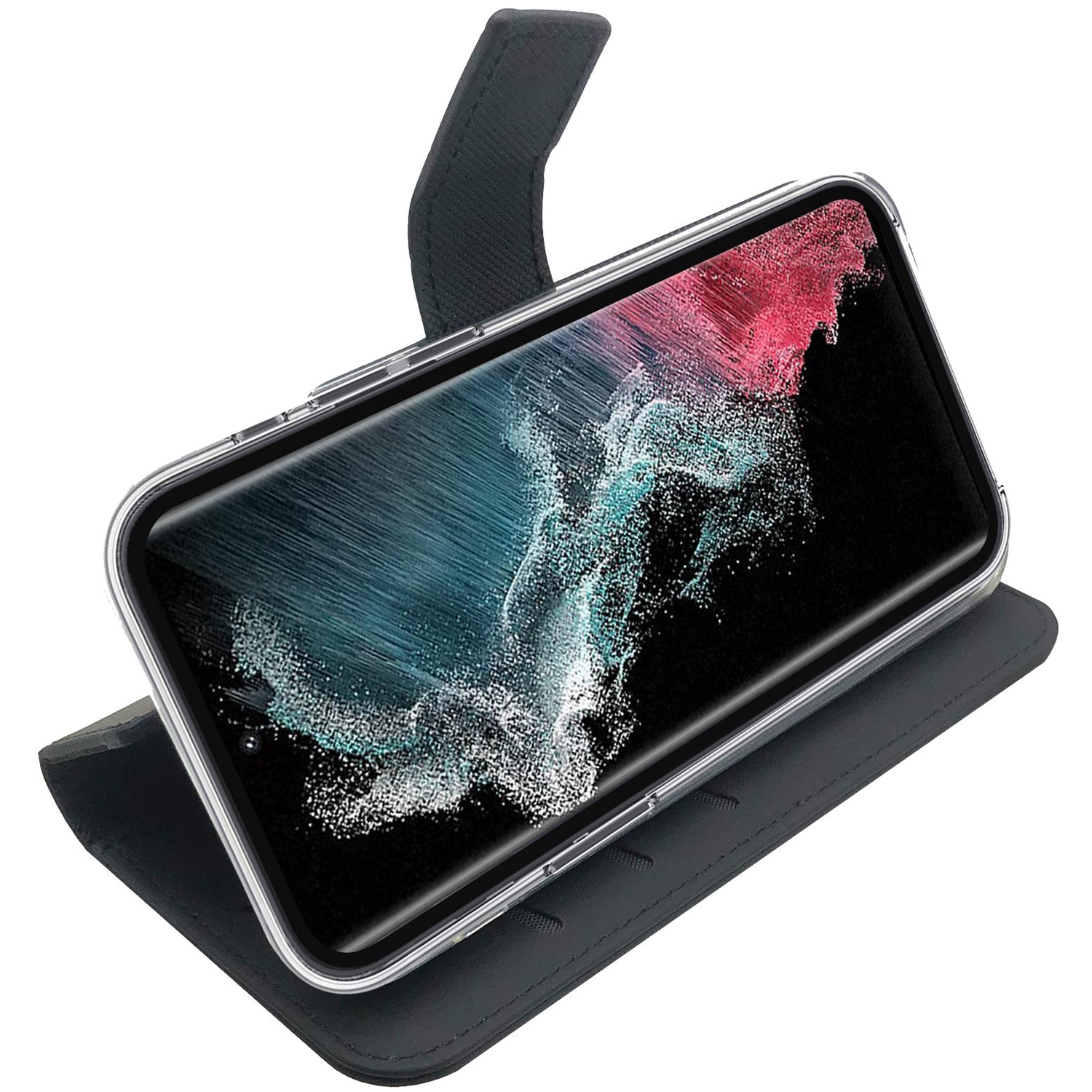 CELLY Wally Custodia per cellulare per Samsung Galaxy S23+ 5G, Nero