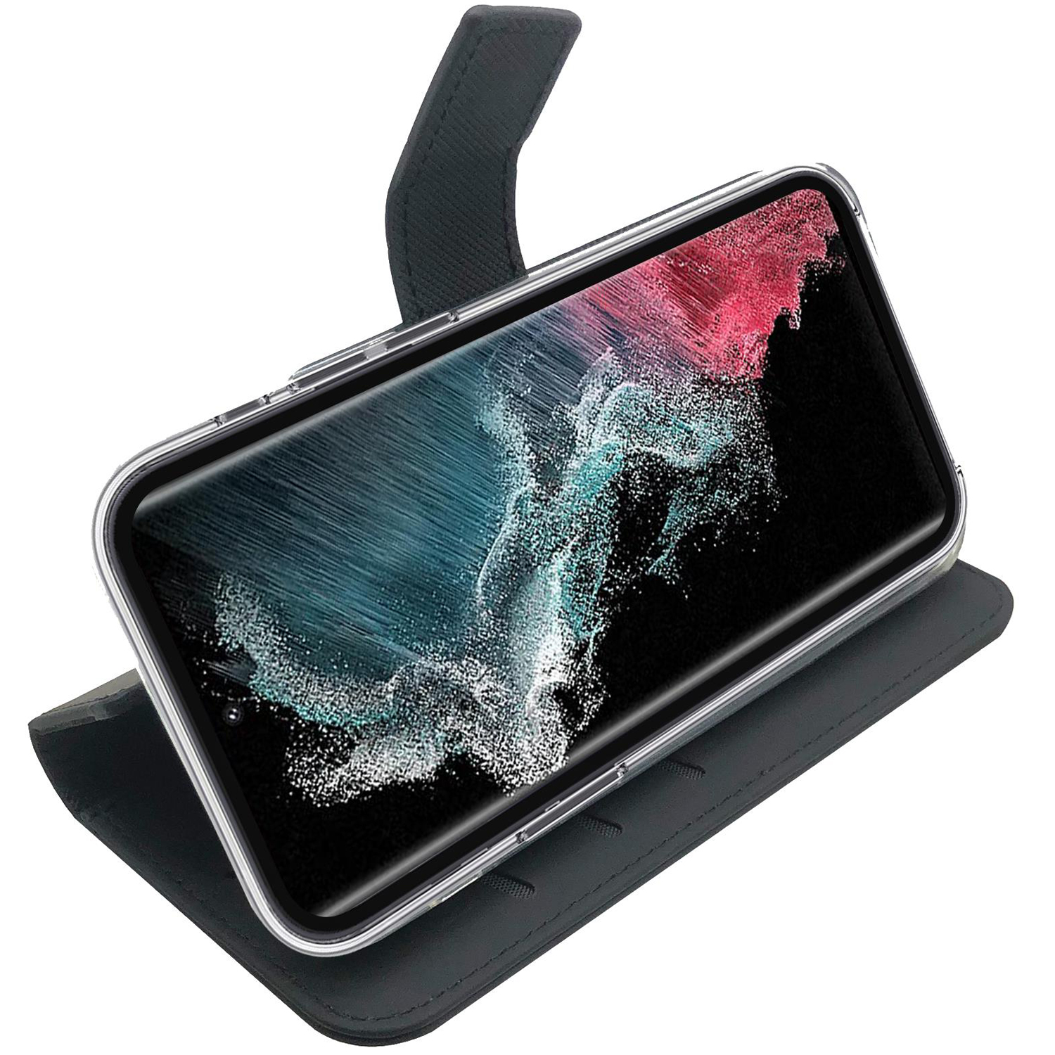 CELLY Wally Custodia per cellulare per Samsung Galaxy S23 5G, Nero