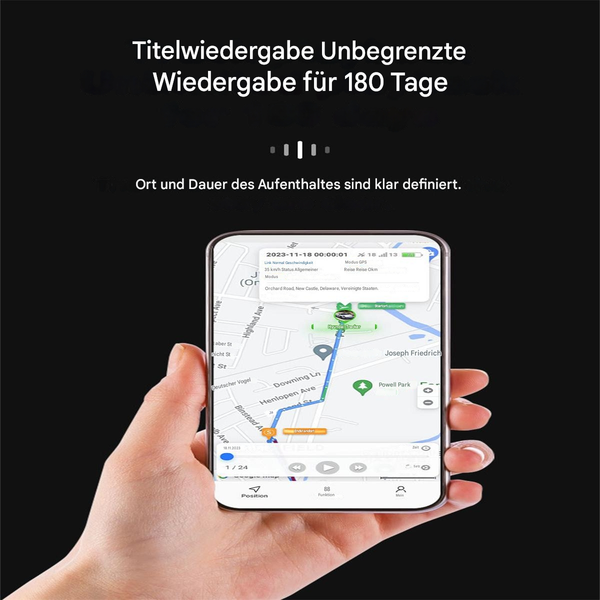 TOVBMUP Magnetisch, Wasserdicht, Mit App GPS-Tracker