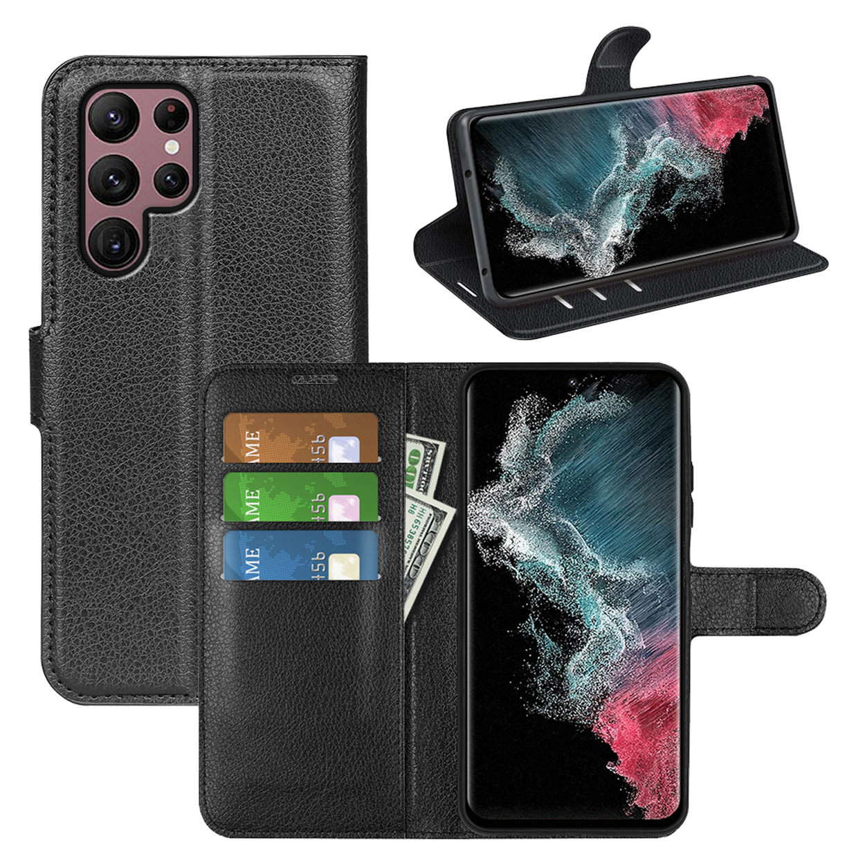 Lot de 3 protections d'écran, verre de confidentialité, avec un téléphone.