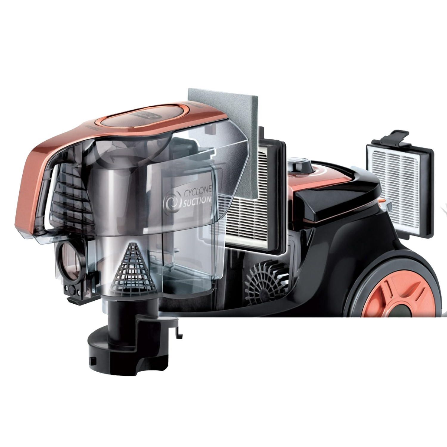 Przekrój odkurzacza.