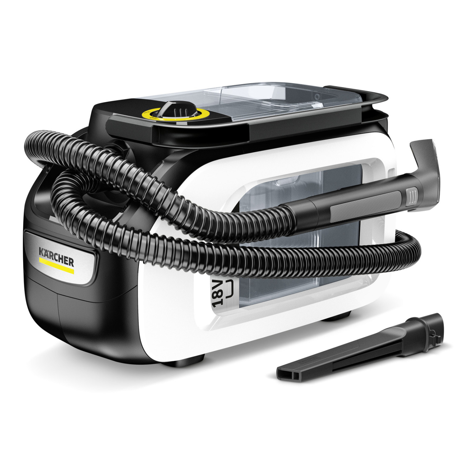 KÄRCHER 1.081-506.0 SE 3-18 COMPACT HOME Trommel-Vakuum Staubsauger, maximale Leistung: 200 Watt, Weiß/Schwarz)