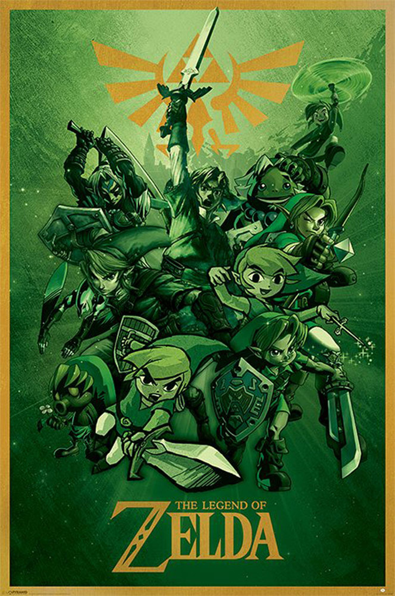 The Legend of Zelda Poster mit mehreren Charakteren.