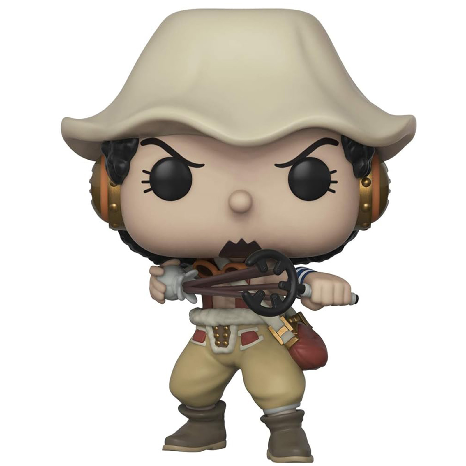 Funko Pop! Usopp z One Piece. Nosi kapelusz i trzyma procę.
