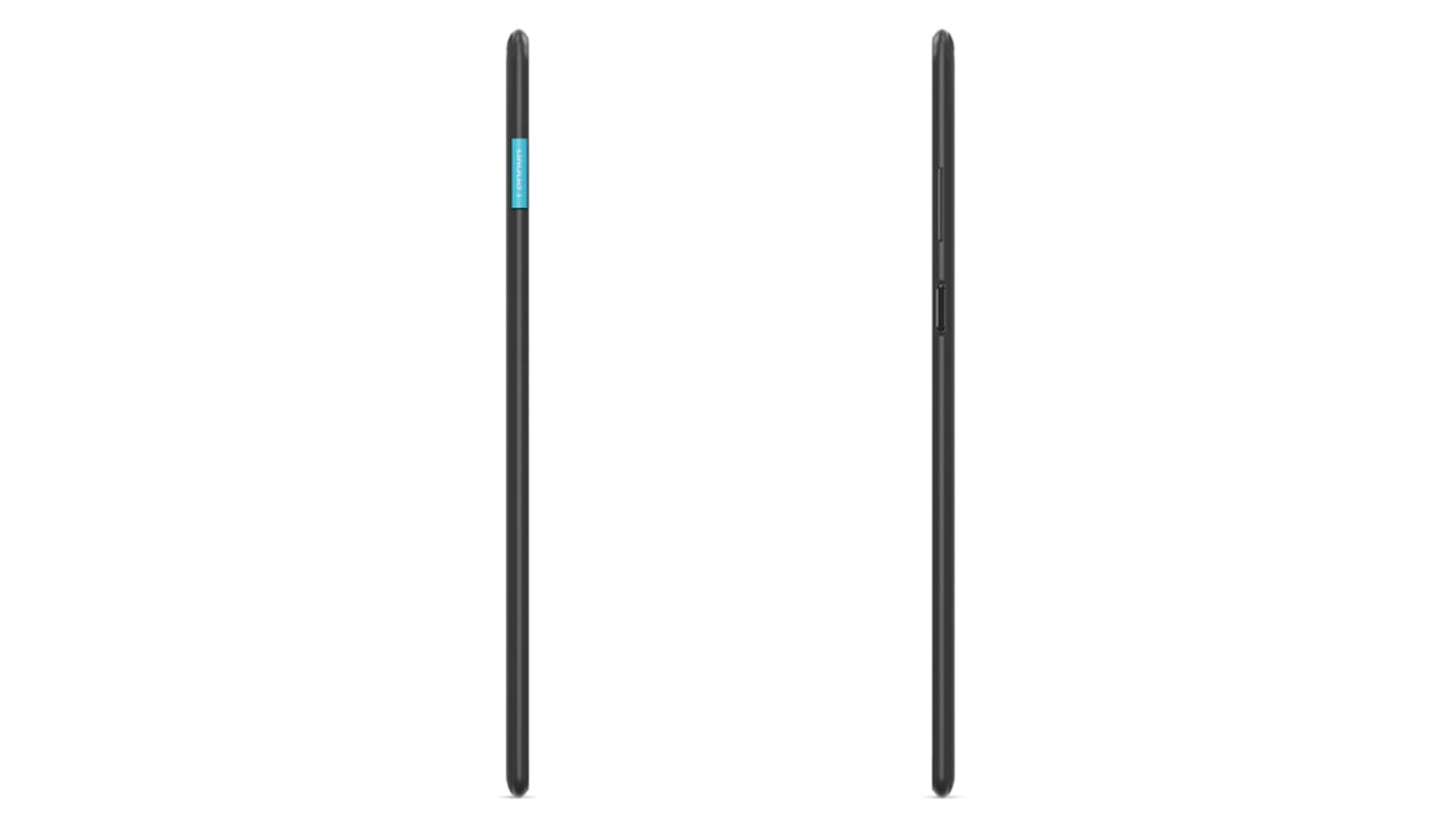 Due tablet neri affiancati. Logo Lenovo visibile su uno. Sfondo bianco.