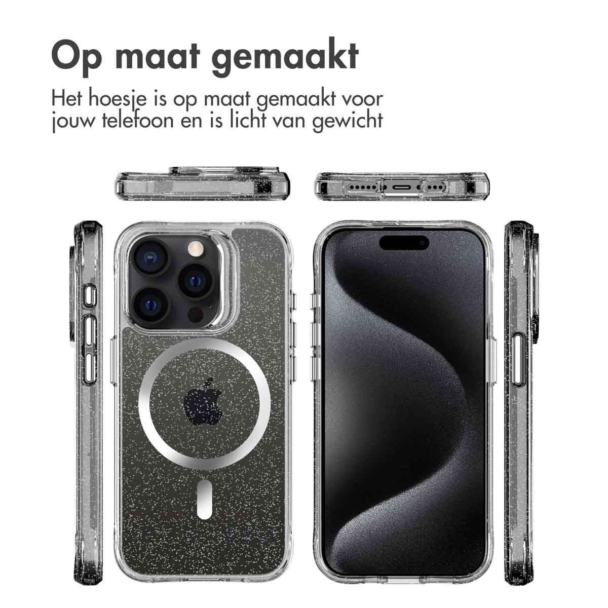 IMOSHION Coque arrière compatible avec iPhone 15 Pro Étui de Téléphone voor Apple iPhone 15 Pro Argent