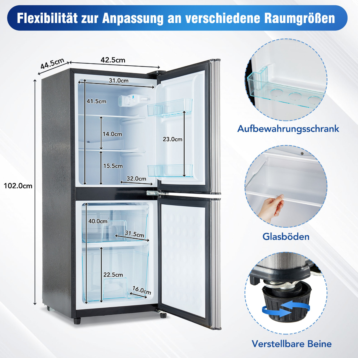 Ein Produktdatenblatt mit Text auf Deutsch.