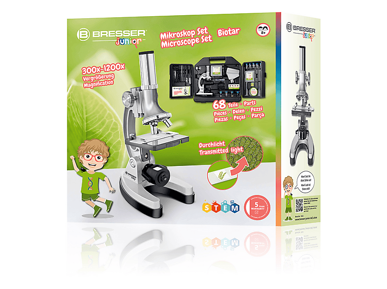 Microscopio infantil | BRESSER Biotar 300x-1200x (con maleta