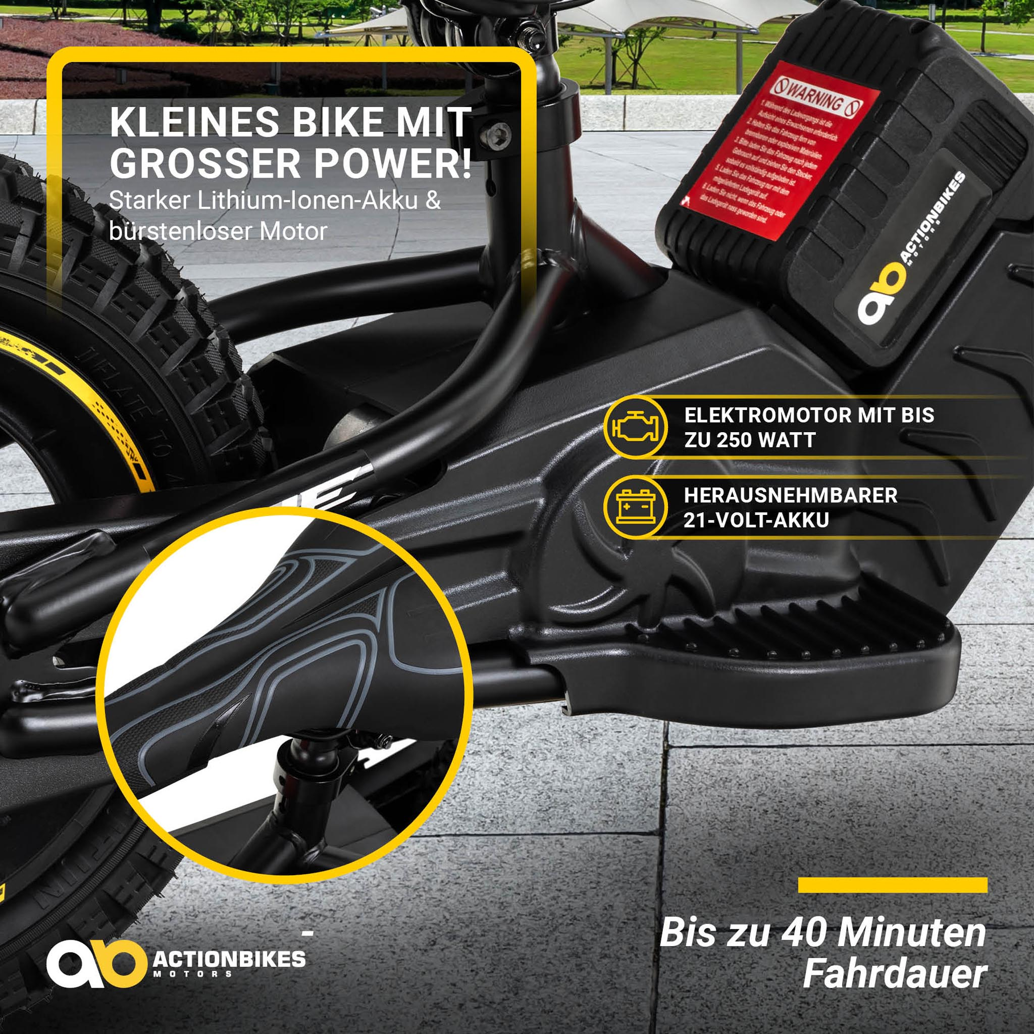 ACTIONBIKES MOTORS Elektro Laufrad Balance Bike 12' | Kinderfahrrad  (Laufradgre: 12 Zoll, Unisex-Rad, gelb) | MediaMarkt