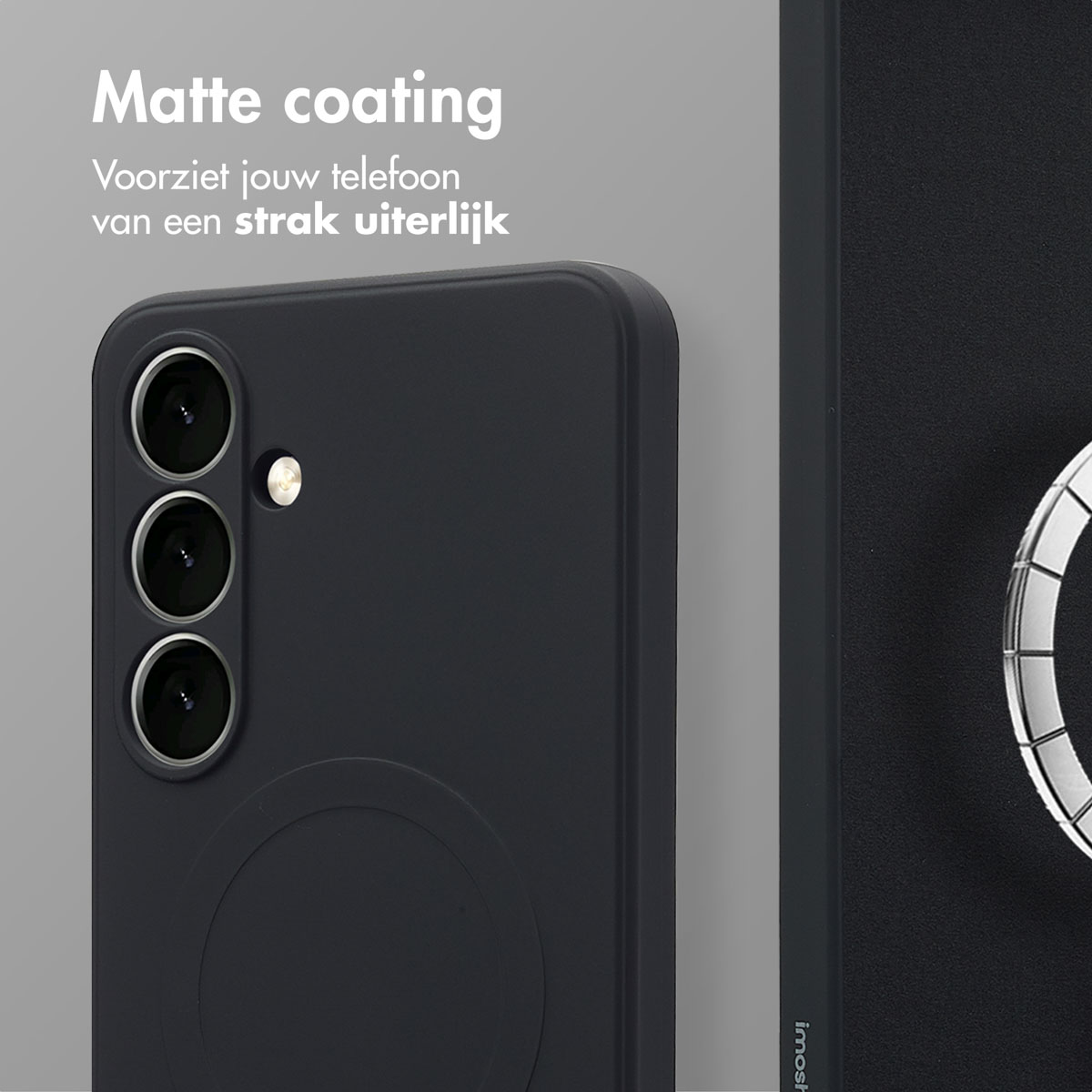 IMOSHION Color Backcover met MagSafe - Geschikt voor Samsung Galaxy S24 FE - Telefoonhoesje voor Samsung Samsung Galaxy S24 FE Zwart