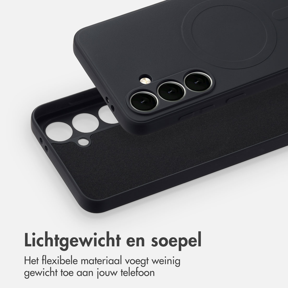 IMOSHION Color Backcover met MagSafe - Geschikt voor Samsung Galaxy S24 FE - Telefoonhoesje voor Samsung Samsung Galaxy S24 FE Zwart
