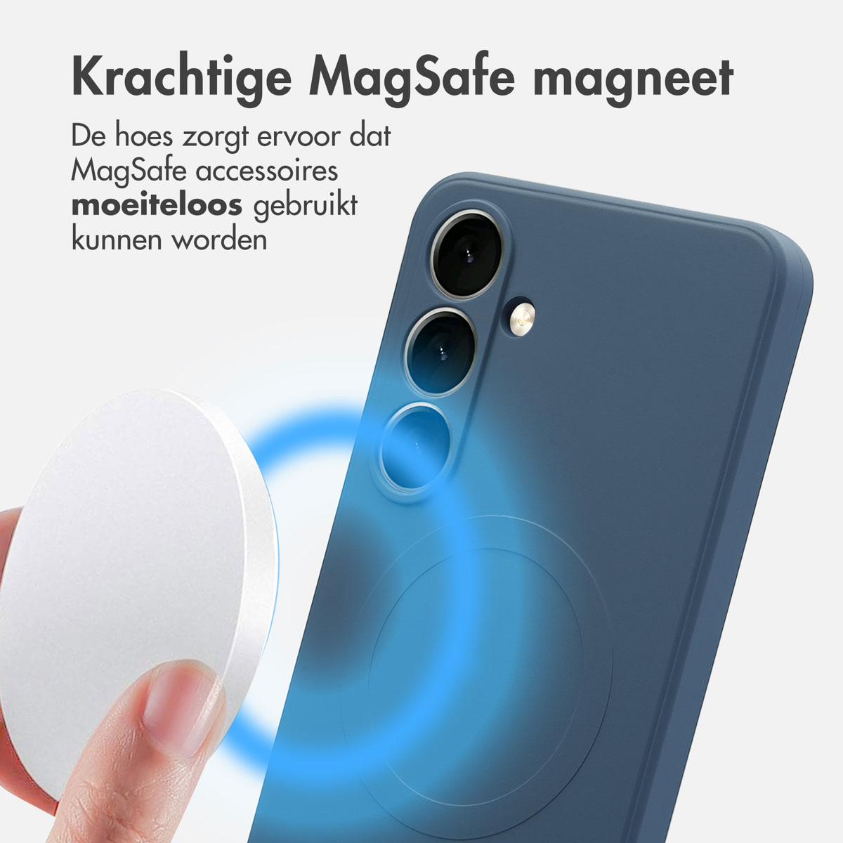 IMOSHION Coque colorée compatible avec Samsung Galaxy S24 FE Étui de Téléphone voor Samsung Samsung Galaxy S24 FE Bleu foncé