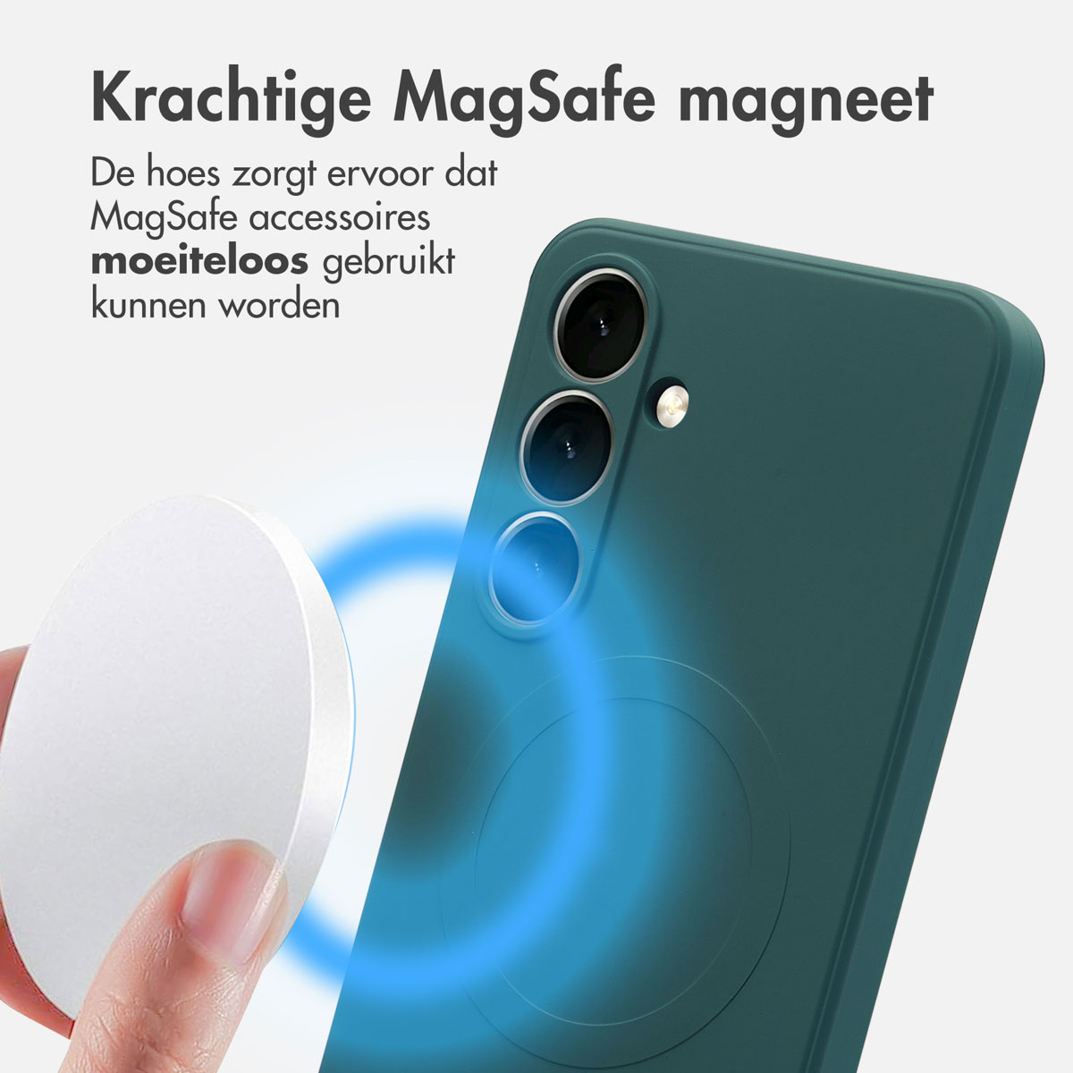 IMOSHION Coque colorée compatible avec Samsung Galaxy S24 FE Étui de Téléphone voor Samsung Samsung Galaxy S24 FE Vert foncé