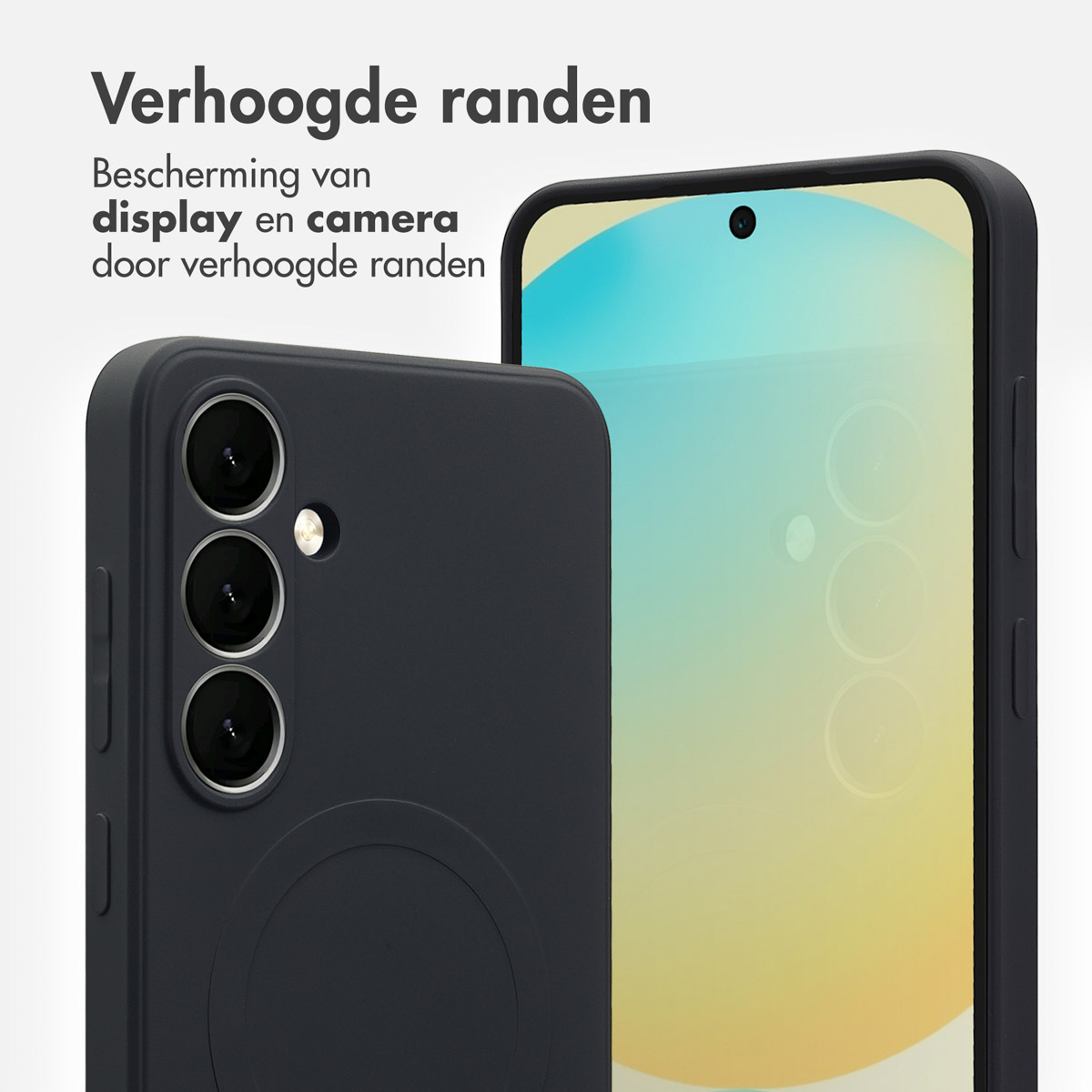 IMOSHION Color Backcover met MagSafe - Geschikt voor Samsung Galaxy S24 FE - Telefoonhoesje voor Samsung Samsung Galaxy S24 FE Zwart