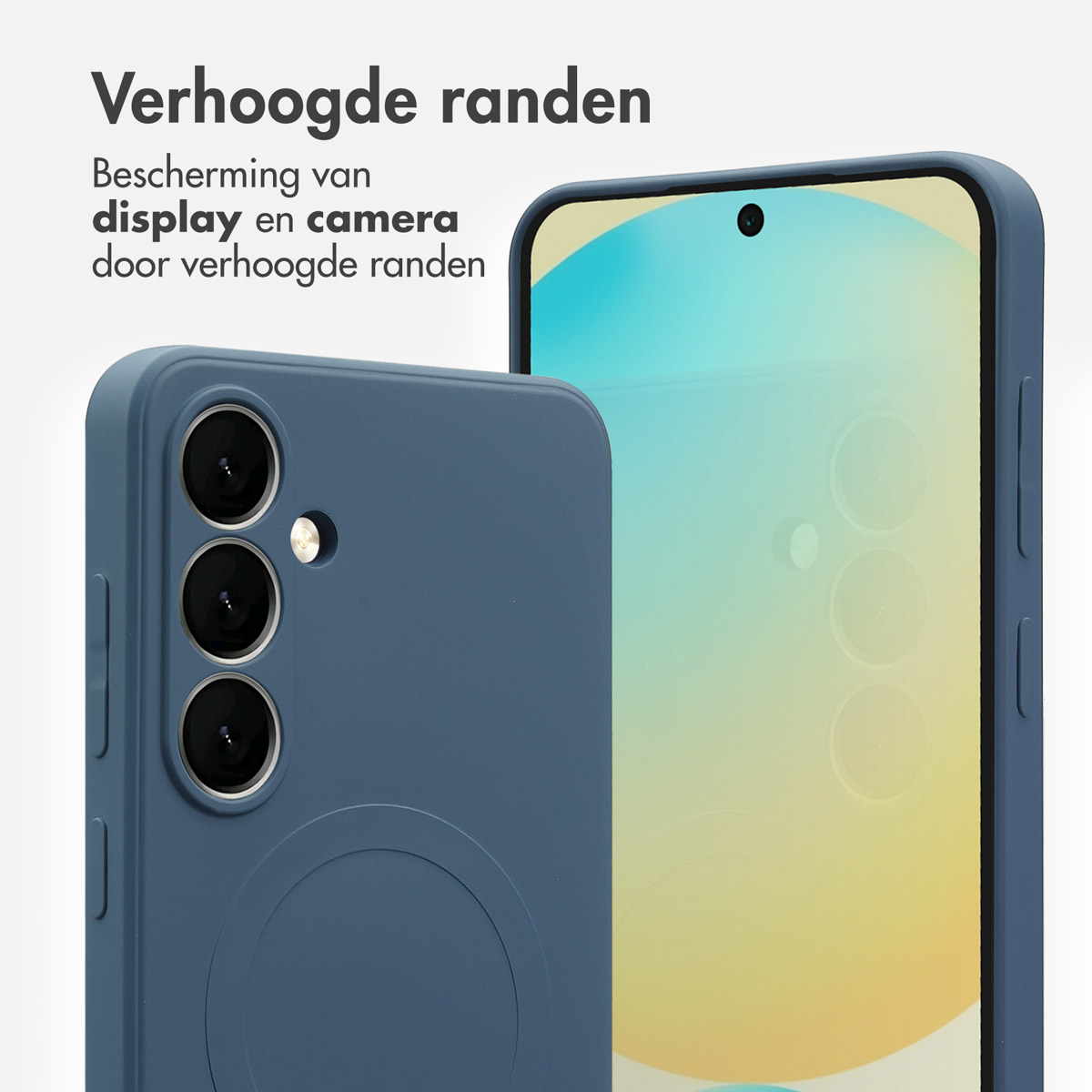 IMOSHION Coque colorée compatible avec Samsung Galaxy S24 FE Étui de Téléphone voor Samsung Samsung Galaxy S24 FE Bleu foncé