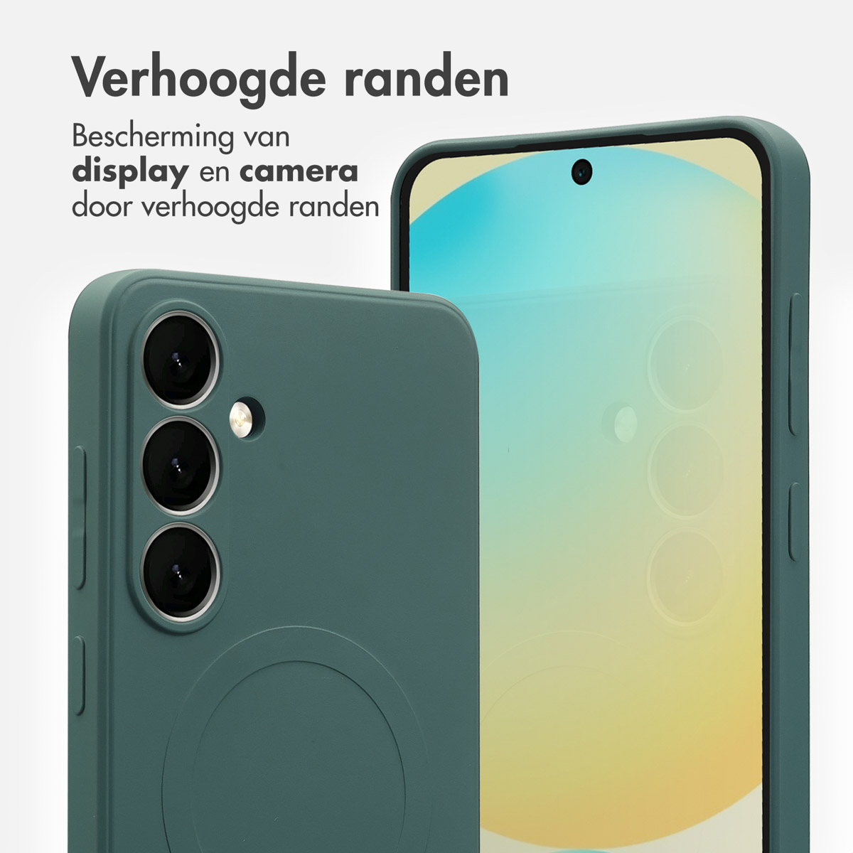 IMOSHION Coque colorée compatible avec Samsung Galaxy S24 FE Étui de Téléphone voor Samsung Samsung Galaxy S24 FE Vert foncé