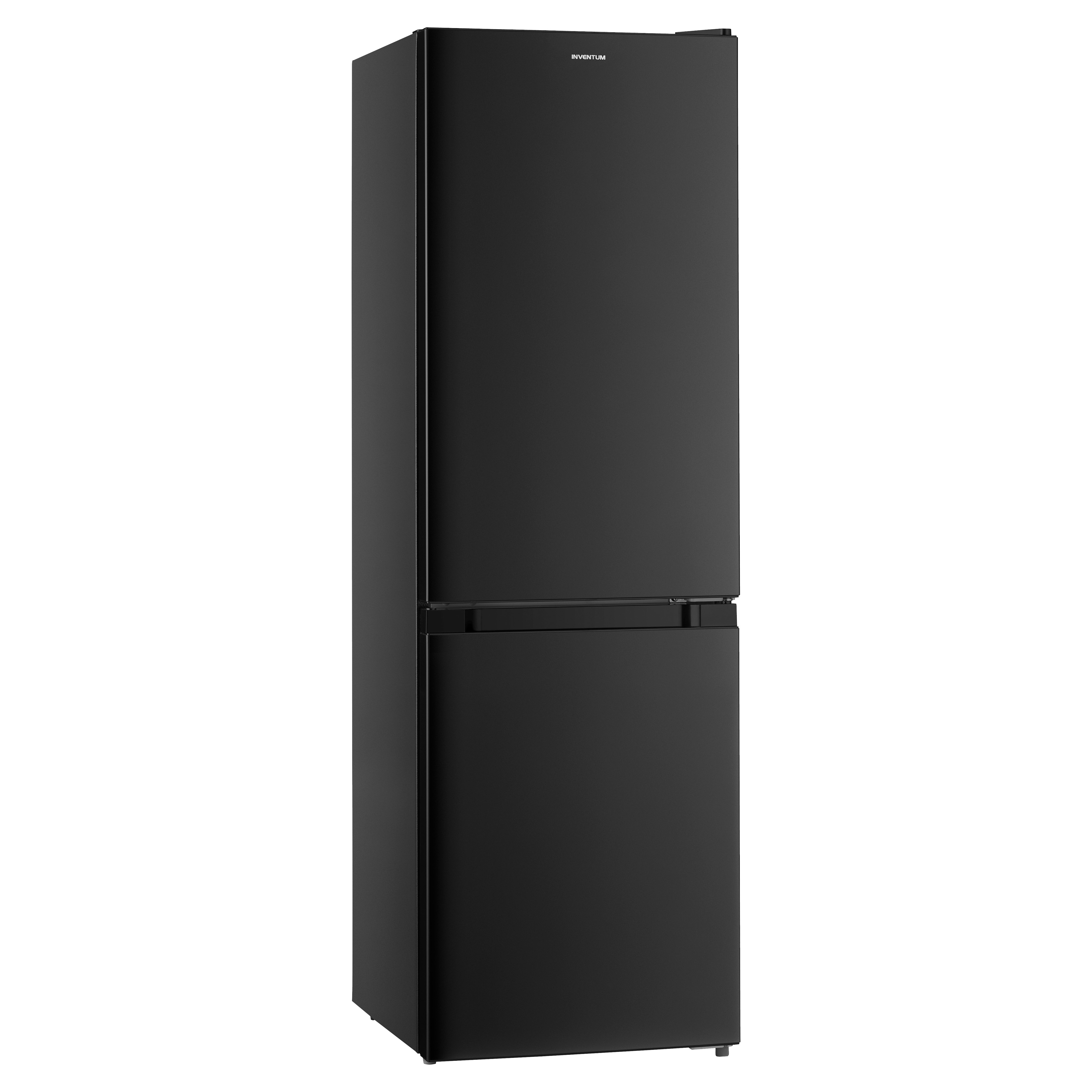 A tall, black refrigerator with a freezer drawer.