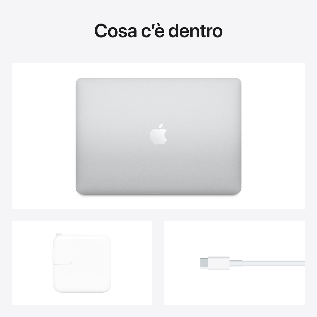 Laptop, ładowarka i kabel na białym tle. Widok z góry na laptopa.