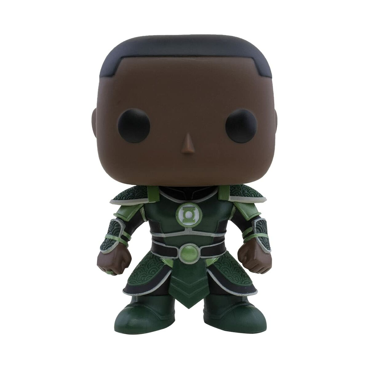 Una figura Funko Pop di John Stewart, Lanterna Verde, in un abito verde.