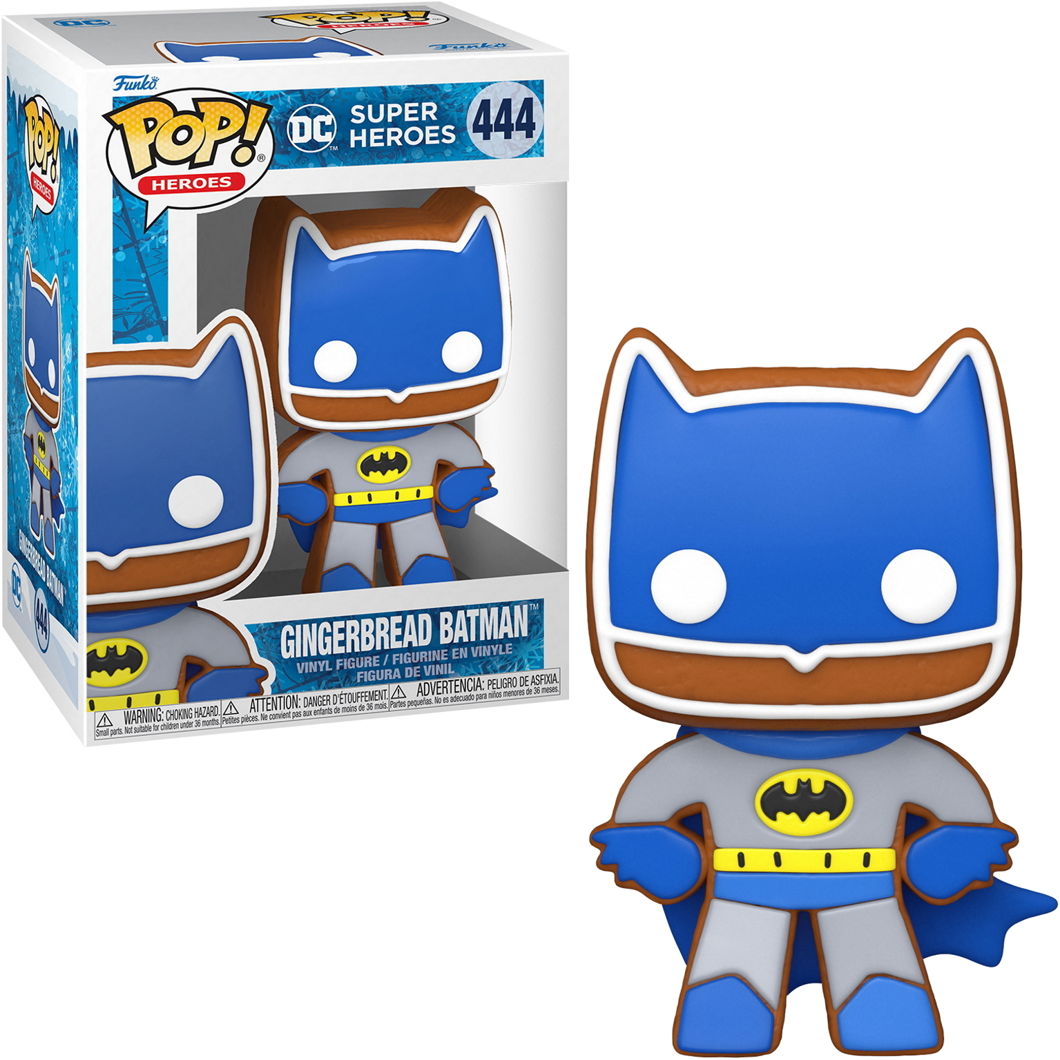 Figura Funko Pop di Batman pan di zenzero. È una figura di Batman dall'aspetto di pan di zenzero.