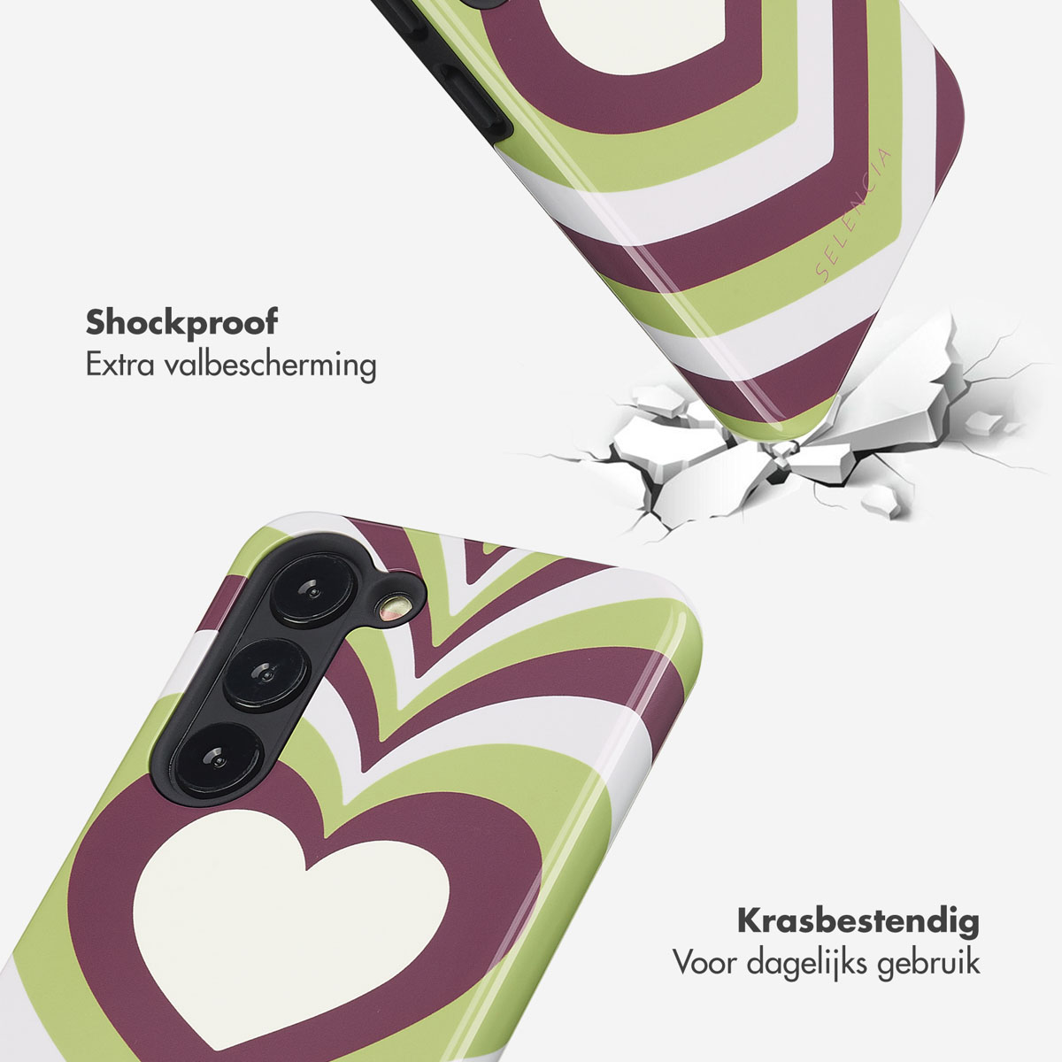 SELENCIA Vivid Backcover adatta per Samsung Galaxy S23 Cover per Samsung Galaxy S23, Verde, Viola, Bianco