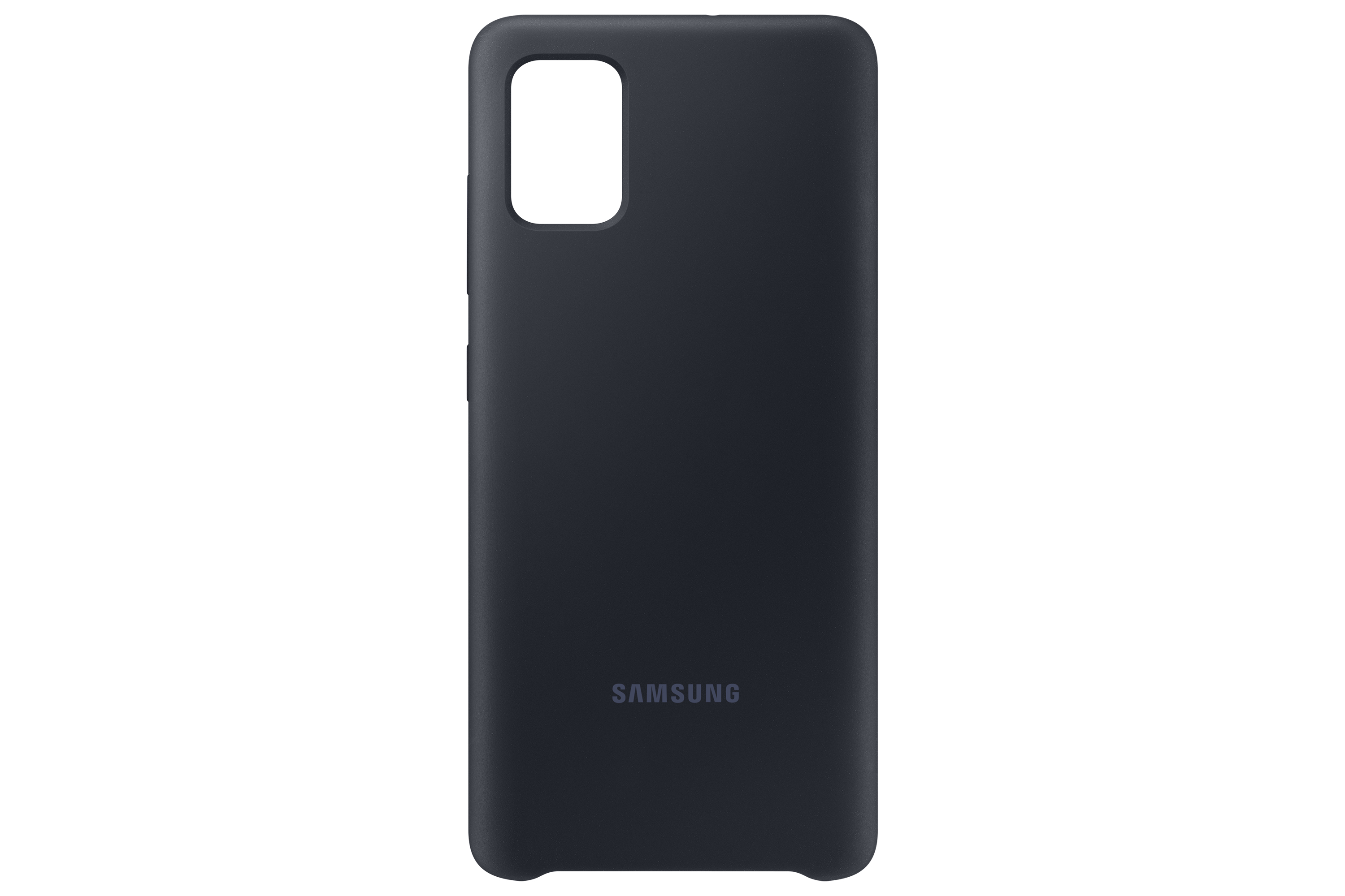Dunkelblaue Handyhülle mit Kameraausschnitt und Samsung-Logo.