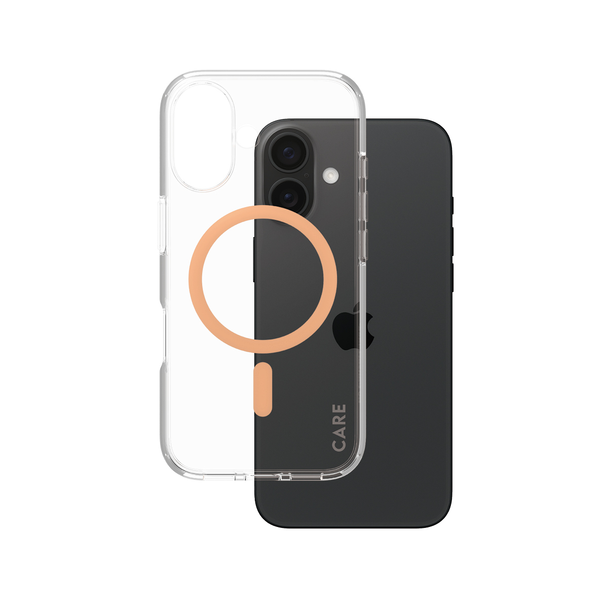 PANZERGLASS Flagship iPhone 16 MagSafe Uyumlu Urban Combat Şeffaf-Şeftali Telefon Kılıfı Kılıf Turuncu