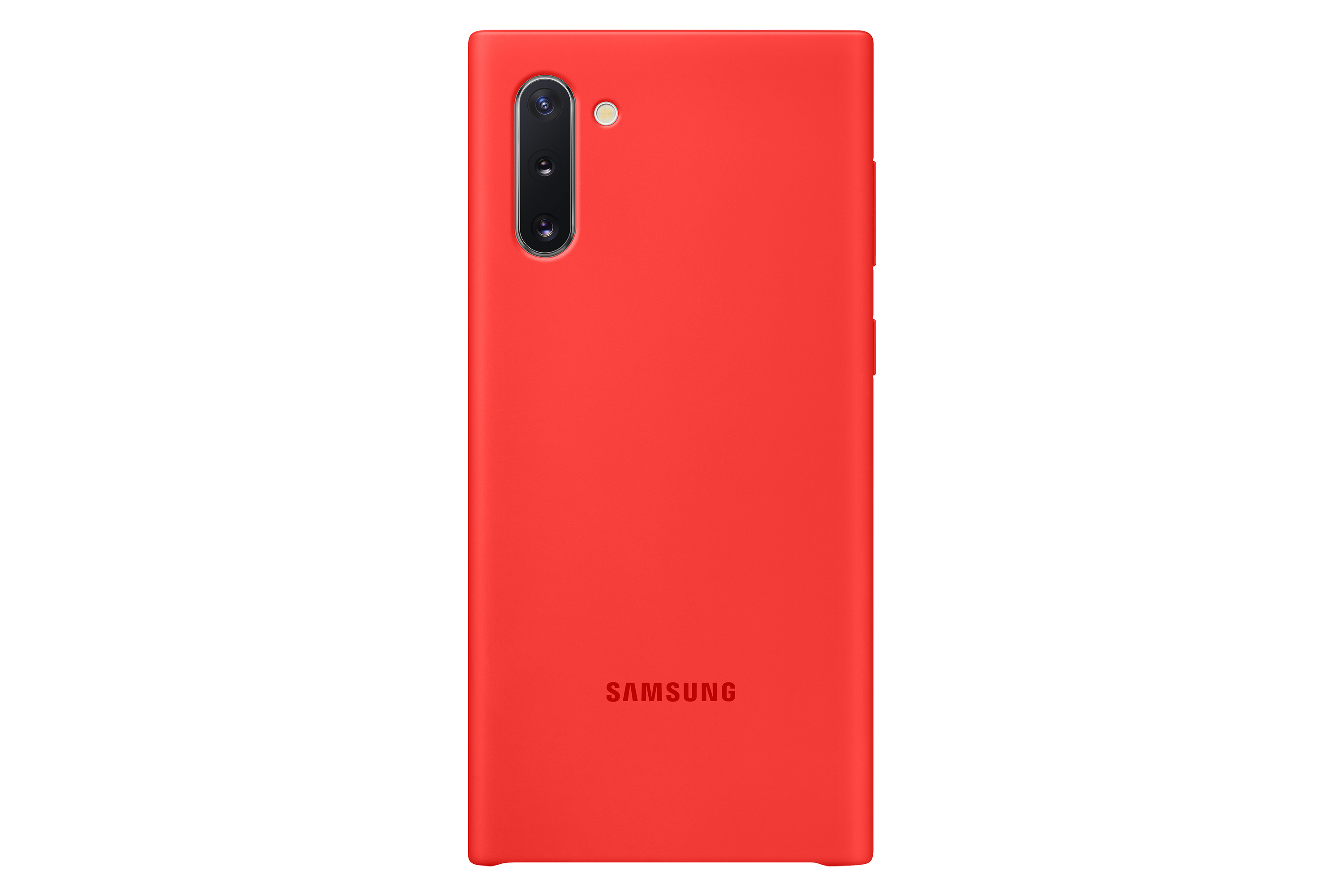 Custodia rossa per telefono con fotocamera e logo visibili, per Samsung Galaxy Note10.