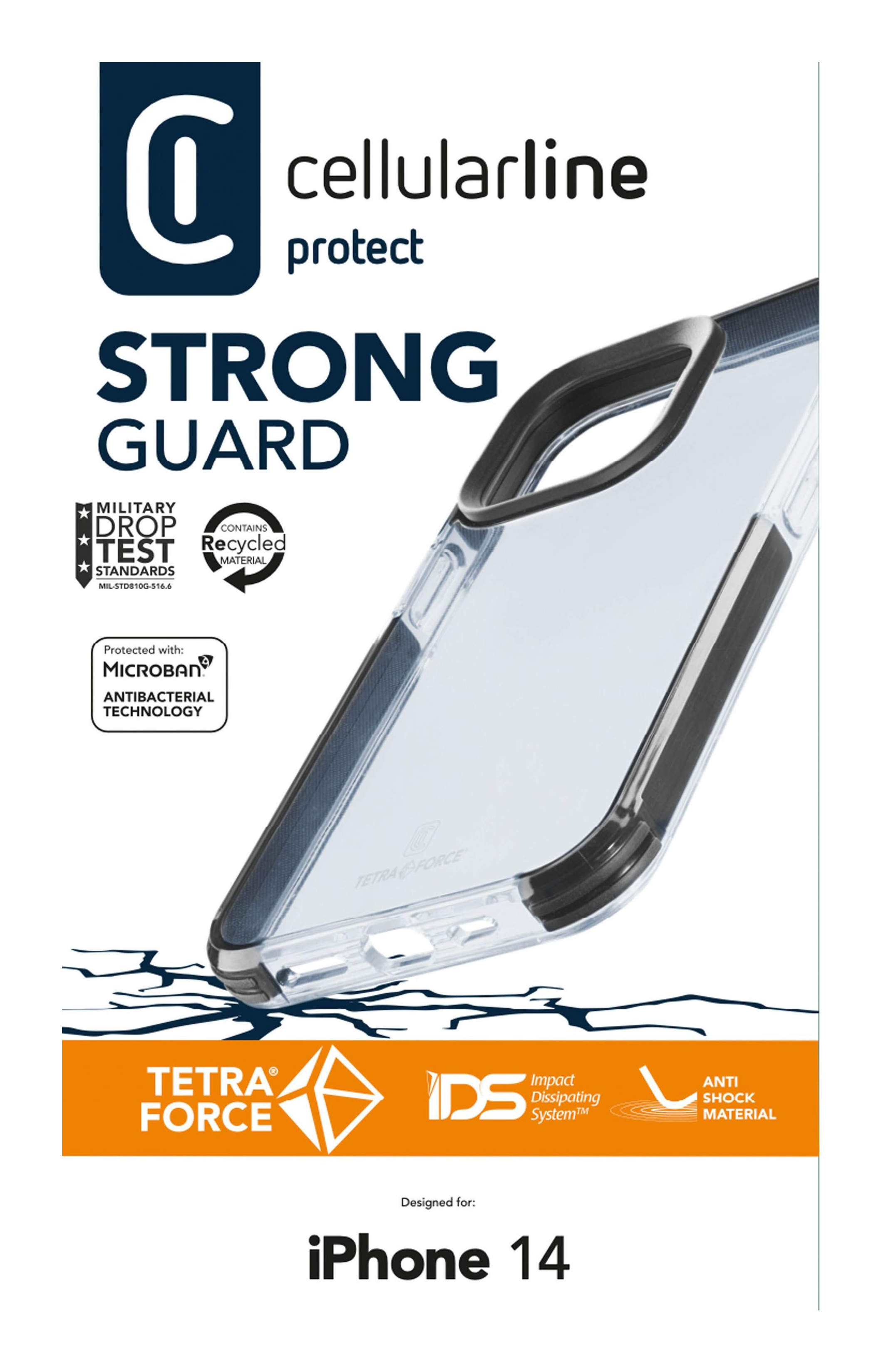 Confezione per custodia per telefono trasparente. Caratteristiche: Military Drop Test, Riciclato, Microban e antibatterico.