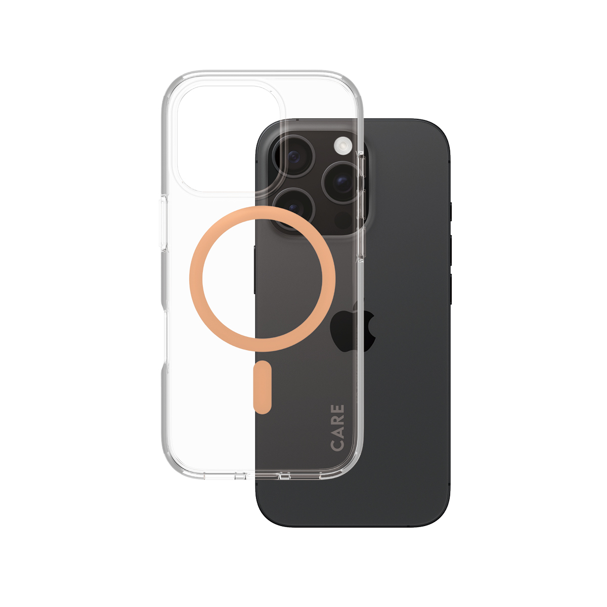 PANZERGLASS Flagship iPhone 16 Pro MagSafe Uyumlu Urban Combat Şeffaf-Şeftali Telefon Kılıfı Kılıf Şeftali