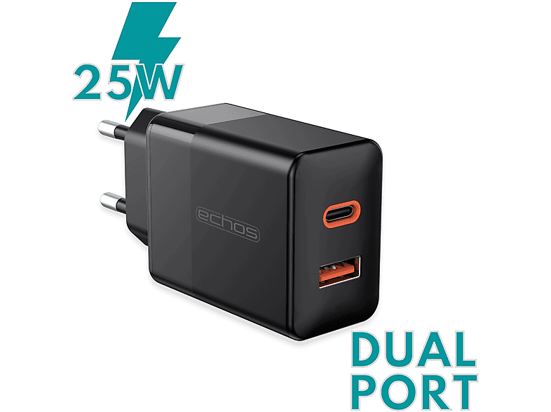 ECHOS Eco-4043, Schnellladegerät, Schwarz