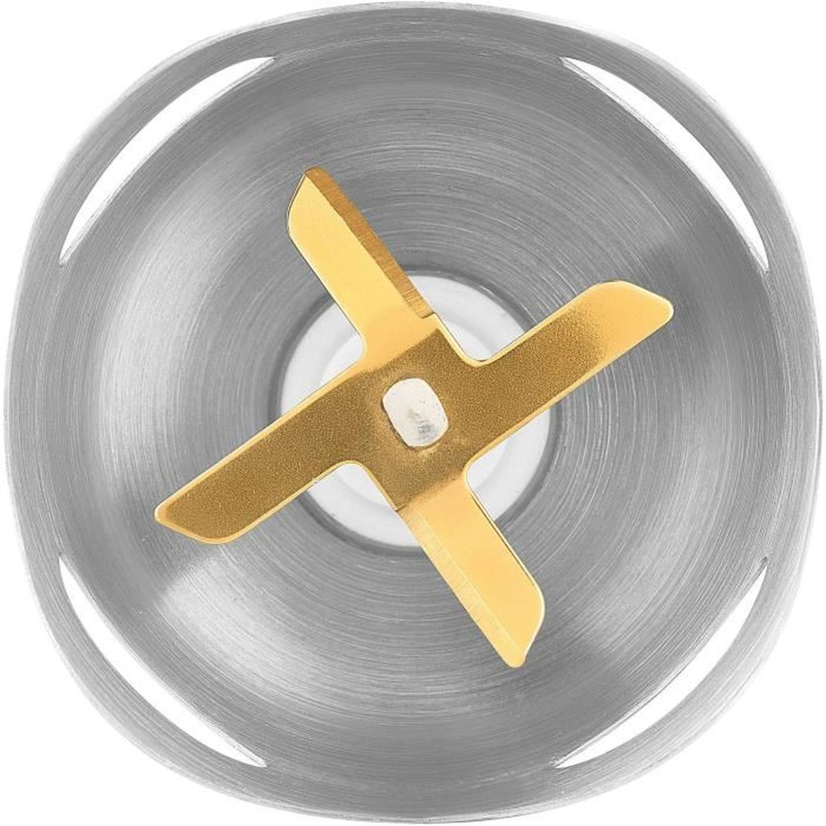 Mixerklinge mit goldfarbenen kreuzförmigen Klingen.