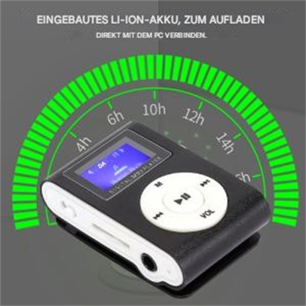 NUVANA Robust Leicht Langzeitakku MP3-Player (0 GB, Not available)