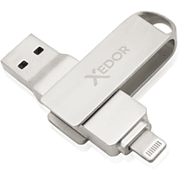 MediaMarkt XEDOR Lite® Lightning en Type-A USB-Stick Grijs aanbieding